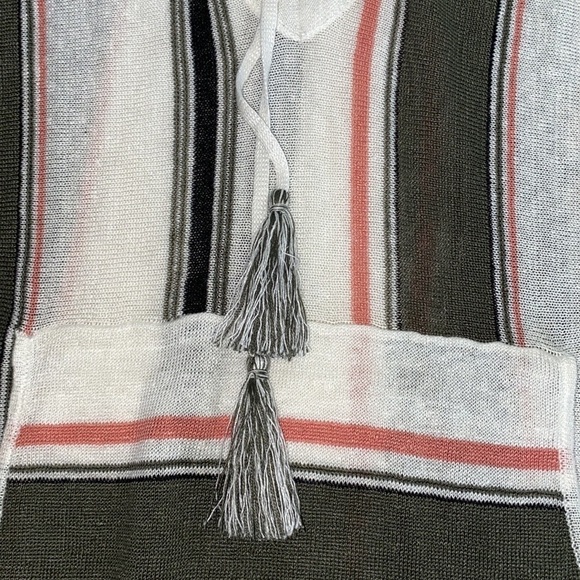 360 Sweater Bodhi Baja Striped linen Hoodie in White & Army women’s XS - Picture 9 of 11